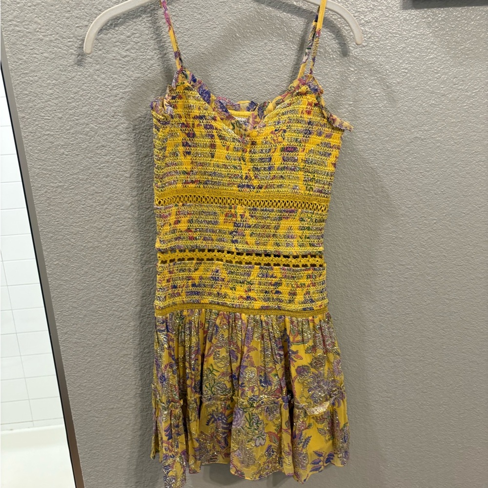 HEMANT & NANDITA Yellow and Purple Floral Blouse